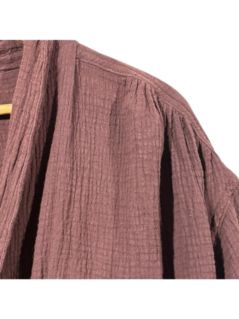 We The Free People Lou Gauzy Blazer Top Brown Short Sleeve Sz XS Oversized - Picture 3 of 6